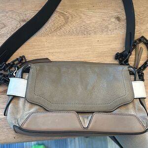 Rag & Bone tan and black chain handbag